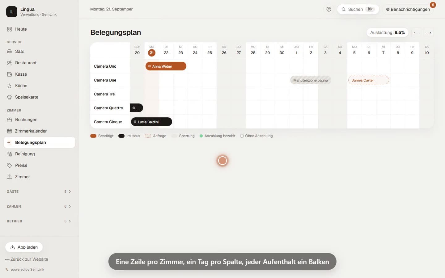Belegungsplan